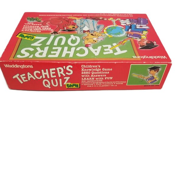 Waddingtons Teachers Quiz 1983 Board Game Complete Vintage Educational Trivia - Picture 5 of 13